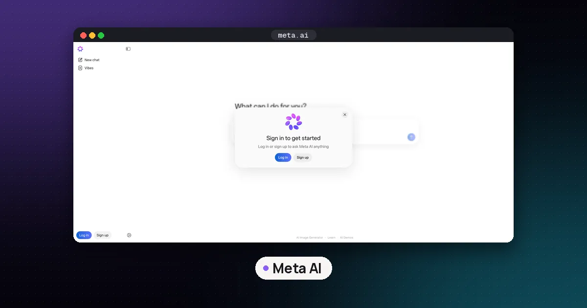 Screenshots of Meta AI