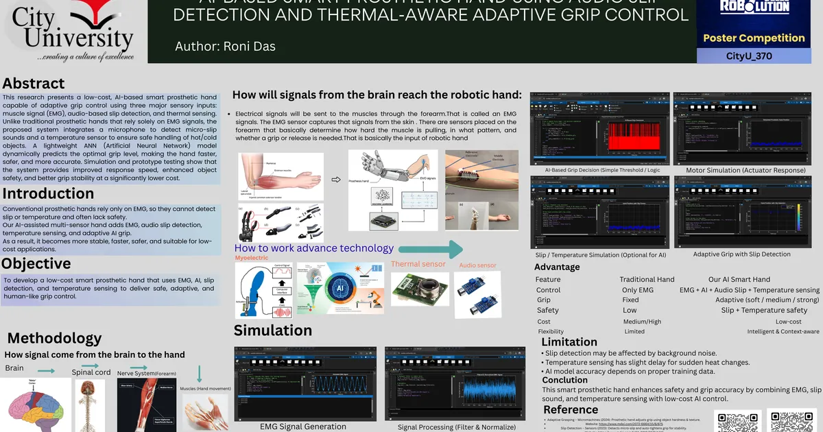 AI Based Smart Prosthetic Hand Using Audio Slip Detection and Thermal-Aware Adaptive Grip Control